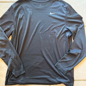 Nike Men's Charcoal Long Sleeve Tee
